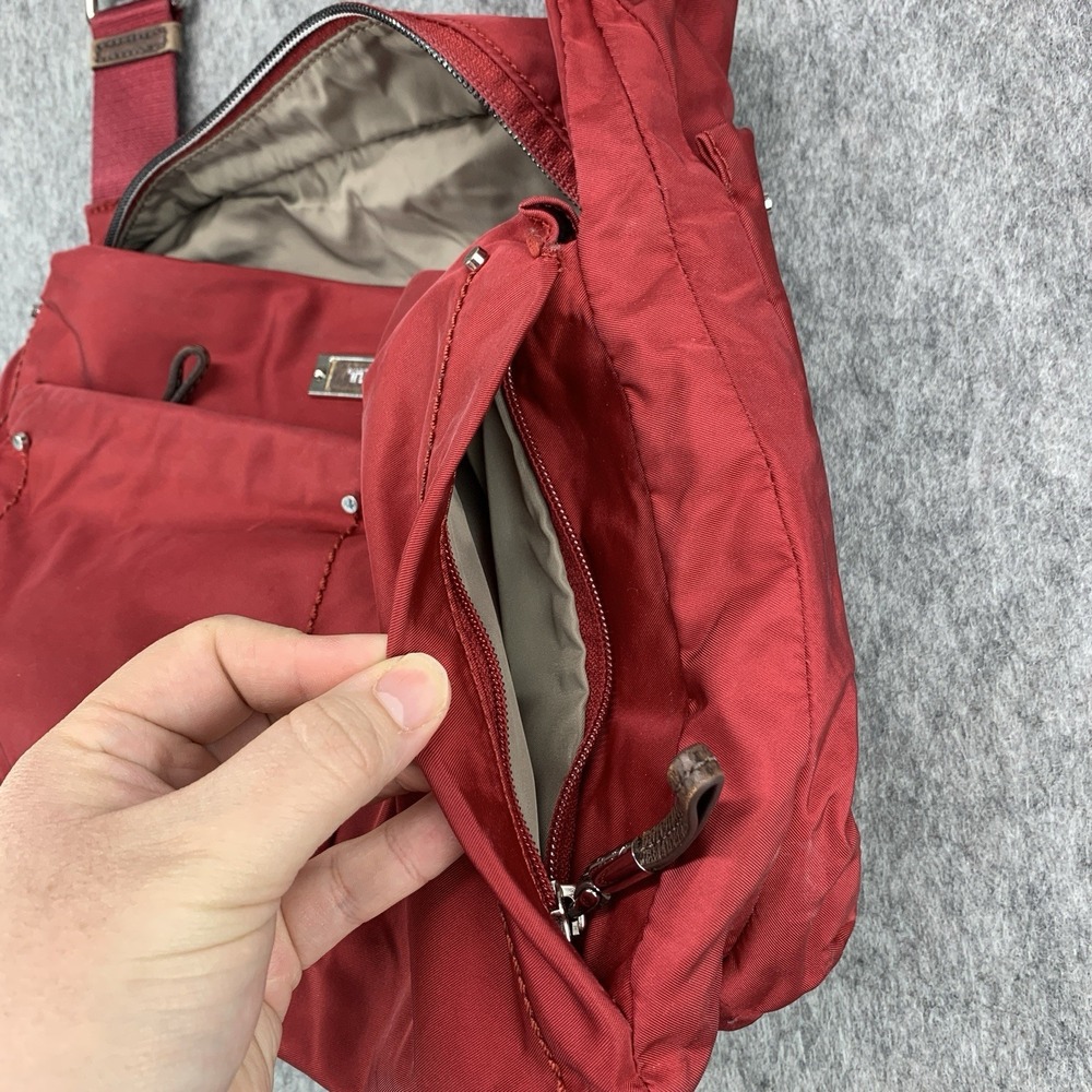 TUMI Voyageur Sumatra Crossbody Travel Bag Burgundy Red - Picture 12 of 16